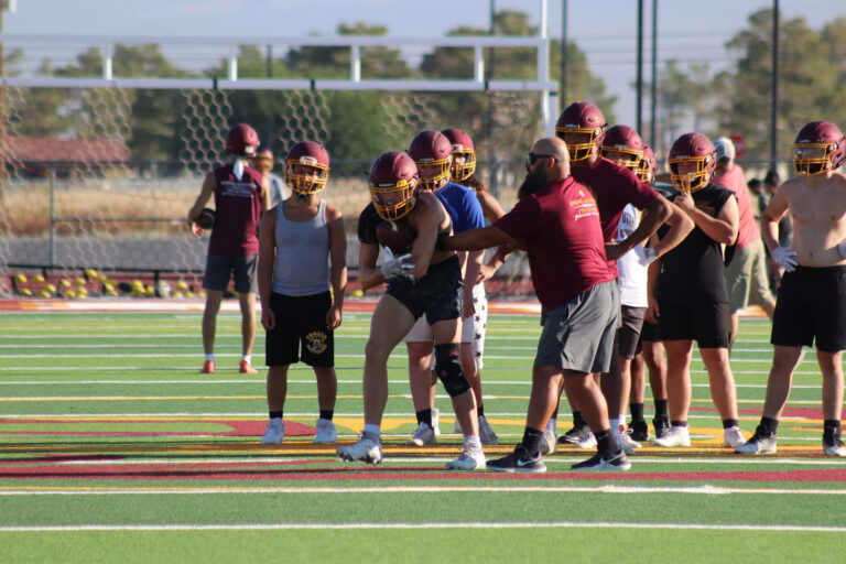 High Hopes for Pahrump Valley Trojans Football as Team Kicks Off Official Season Practices