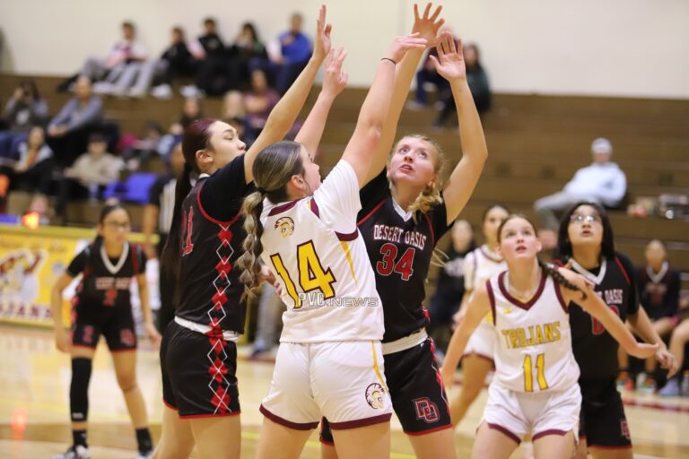 Pahrump Valley JV Girls Basketball Team Battles Desert Oasis